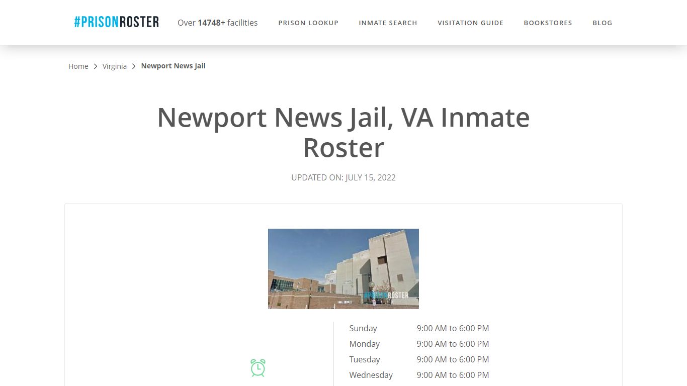 Newport News Jail, VA Inmate Roster